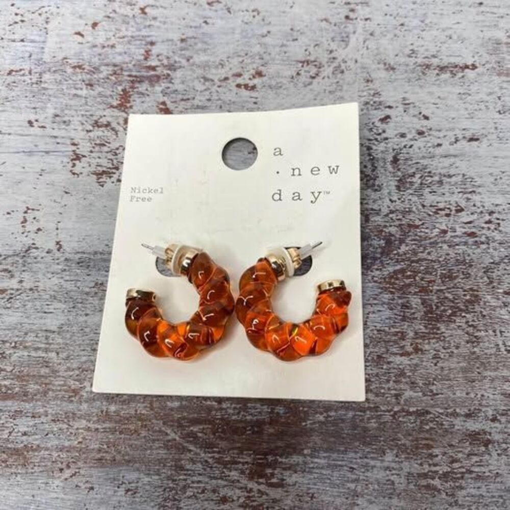 A New Day Target Statement costume jewelry earrings orange boho bohemian